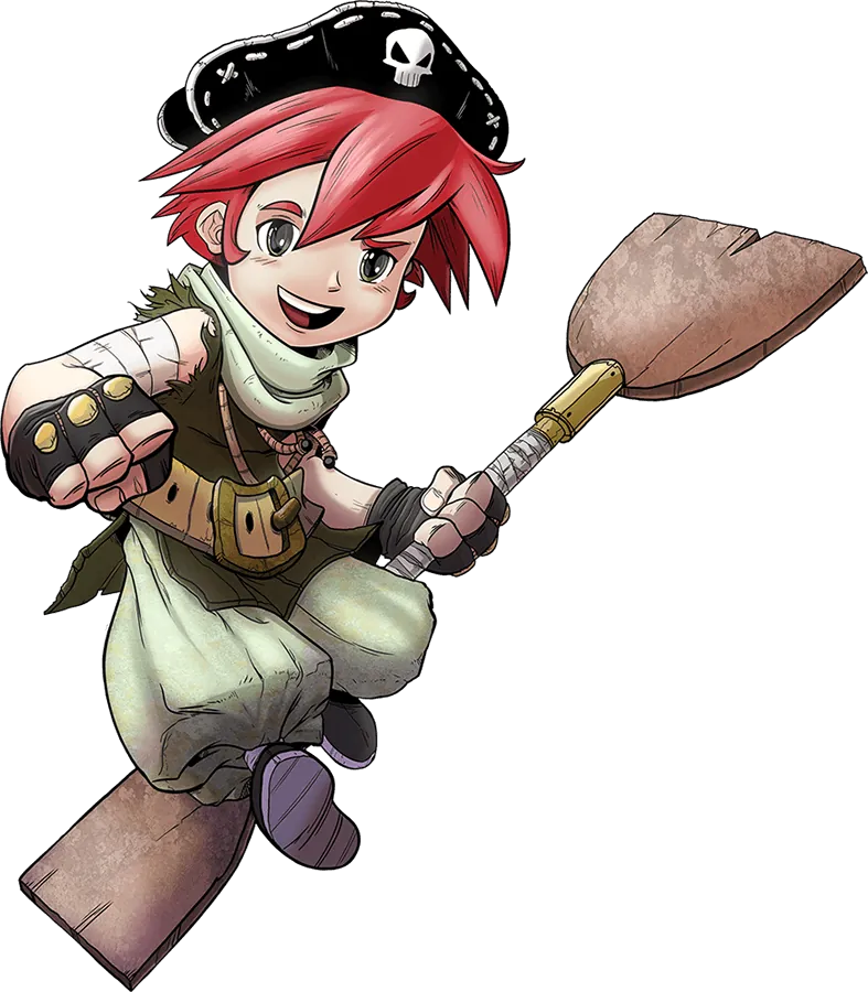 Flint, captain of the ChocoHunters, riding his paddle